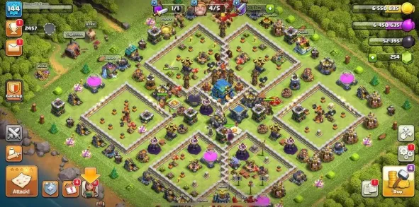 COC189 High Level TH12 | L144 | BH9 | Strong Heroes & 5 Builders 